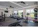 Modern fitness center with cardio and weight equipment at 391 Fosterton Cottage Way, Raleigh, NC 27603