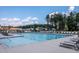 Refreshing community pool with plenty of lounge chairs for relaxing at 393 Fosterton Cottage Way, Raleigh, NC 27603