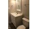 Clean bathroom with vanity, toilet, and shower at 4600 Millstone Dr # D, Raleigh, NC 27604