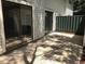 Private patio with sliding glass doors at 4600 Millstone Dr # D, Raleigh, NC 27604