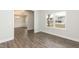 Dining area with hardwood floors and a view of the street at 590 Glenkirk Pl, Garner, NC 27529