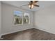 Bedroom with hardwood floors and window at 1022 Laredo Ln, Durham, NC 27703