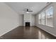 Living room with hardwood floors and a fireplace at 1022 Laredo Ln, Durham, NC 27703