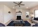 Spacious living room featuring a fireplace and neutral color palette at 104 Newport Landing Lndg # 100, Garner, NC 27529