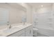 Bathroom boasts double vanity and shower/tub combo at 1129 Middlecrest Dr, Rocky Mount, NC 27804