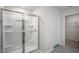 Bright bathroom with shower and built-in shelving at 1230 Middlecrest Dr, Rocky Mount, NC 27804