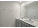 Modern bathroom with double vanity and gray cabinets at 1230 Middlecrest Dr, Rocky Mount, NC 27804