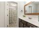 Bathroom with vanity, mirror, and shower/tub combo at 20 Julep Ct Rd, Youngsville, NC 27596