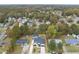 Wide aerial view of house and neighborhood at 709 Chandler Rd, Durham, NC 27703