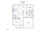 One-story floor plan featuring a kitchen, Gathering room, and guest bedroom at 123 Hemlock Falls Trl # 187, Raleigh, NC 27603