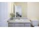 Clean bathroom with single sink vanity and toilet at 1416 Chambers Rd, Rougemont, NC 27572