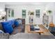 Cozy living room with sectional sofa and wood coffee table at 1416 Chambers Rd, Rougemont, NC 27572