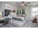 Playful bedroom with nature mural and built in drawers at 773 Denburn Pl, Raleigh, NC 27603