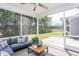 Relaxing screened porch with comfy seating, overlooking a grassy backyard at 773 Denburn Pl, Raleigh, NC 27603