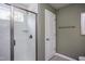Clean shower with glass enclosure and subway tile at 773 Denburn Pl, Raleigh, NC 27603