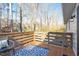 Deck overlooking a wooded backyard at 1901 Milan St, Durham, NC 27704