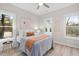 Spacious bedroom with large windows, ceiling fan, and neutral decor at 1917 A Essex, Durham, NC 27704