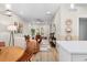 Open concept living room and kitchen area with hardwood floors at 1917 A Essex, Durham, NC 27704