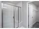 Bathroom with walk-in shower and built-in bench at 295 Broomside Ave, Raleigh, NC 27603
