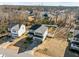 Aerial view of house and neighborhood, showing the location of the home at 38 Hiddenbrook Ct, Angier, NC 27501