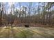 Wooded backyard with some rocks at 540 Patterson Dr, Chapel Hill, NC 27516