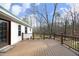 Spacious deck overlooks wooded backyard at 540 Patterson Dr, Chapel Hill, NC 27516