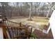 Deck stairs leading to a wooded backyard at 540 Patterson Dr, Chapel Hill, NC 27516