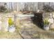 Stone steps and retaining walls leading to a home's entrance at 540 Patterson Dr, Chapel Hill, NC 27516