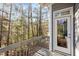 Private deck overlooking wooded area, access from sliding glass door at 5503 Rutherford Close, Pittsboro, NC 27312