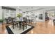 Bright eat-in kitchen with hardwood floors and an island at 5503 Rutherford Close, Pittsboro, NC 27312
