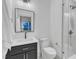 Modern bathroom with a walk-in shower and a sleek vanity at 1105 Glascock St # 102, Raleigh, NC 27610