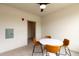 Dining area with round table and chairs near closet and bathroom at 2204 Gathering Square Ct, Fuquay Varina, NC 27526