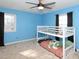 Bedroom with bunk bed and ceiling fan at 1354 Mudham Rd, Wendell, NC 27591