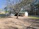 Backyard with shed and chain link fence at 1354 Mudham Rd, Wendell, NC 27591