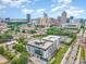 Aerial view of apartment building and surrounding cityscape at 523 S West St # 402, Raleigh, NC 27601