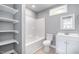 Clean bathroom, includes a bathtub and updated vanity at 722 Martin St, Durham, NC 27704