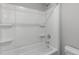 Clean bathroom with shower/tub combo and shelving at 1803 Ballard Rd # Holly Craftsman, Fuquay Varina, NC 27526