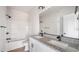 Modern bathroom with double vanity and a bathtub at 835 Graham St, Burlington, NC 27217