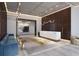 Elegant building lobby with modern design and comfortable seating at 400 W Main St # 2402, Durham, NC 27701