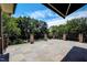 Spacious flagstone patio with wooded views at 321 Villa Dr, Durham, NC 27712