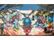 Building with vibrant mural depicting train and figures at 714 Chatham View Rd # 17, Cary, NC 27511
