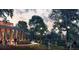 Outdoor event space with string lights and a pavilion at 714 Chatham View Rd # 17, Cary, NC 27511