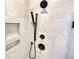 Spa-like shower with rainfall shower head and niche at 108 Swain St, Clayton, NC 27527