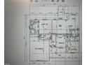One-story floor plan featuring a spacious living area, kitchen island, and two-car garage at 2686 Hodges Chapel Rd, Dunn, NC 28334