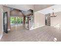 Open living space with high ceilings and hardwood floors at 4268 Jacks Creek Trl, Burlington, NC 27215