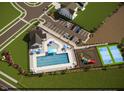 Community pool with playground and pickleball courts at 70 Ripple Way # 310, Clayton, NC 27520