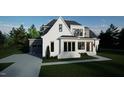 Two story modern farmhouse with white brick and gray siding at 13625 Old Creedmoor Rd, Wake Forest, NC 27587