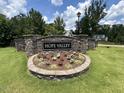 Hope Valley community entrance with stonework and landscaping at 3995 Hope Valley Dr, Wake Forest, NC 27587