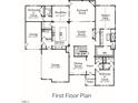 First floor plan showcasing kitchen, Gathering room, Primary suite, and garage at 1329 Sanctuary Pond Dr, Raleigh, NC 27603