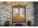Elegant double front doors with iron accents at 111 November Dr, Durham, NC 27712